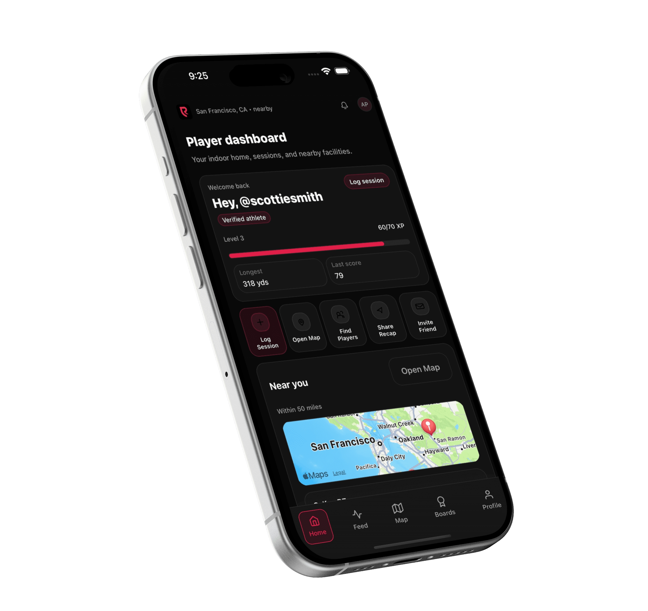 Redswing app dashboard