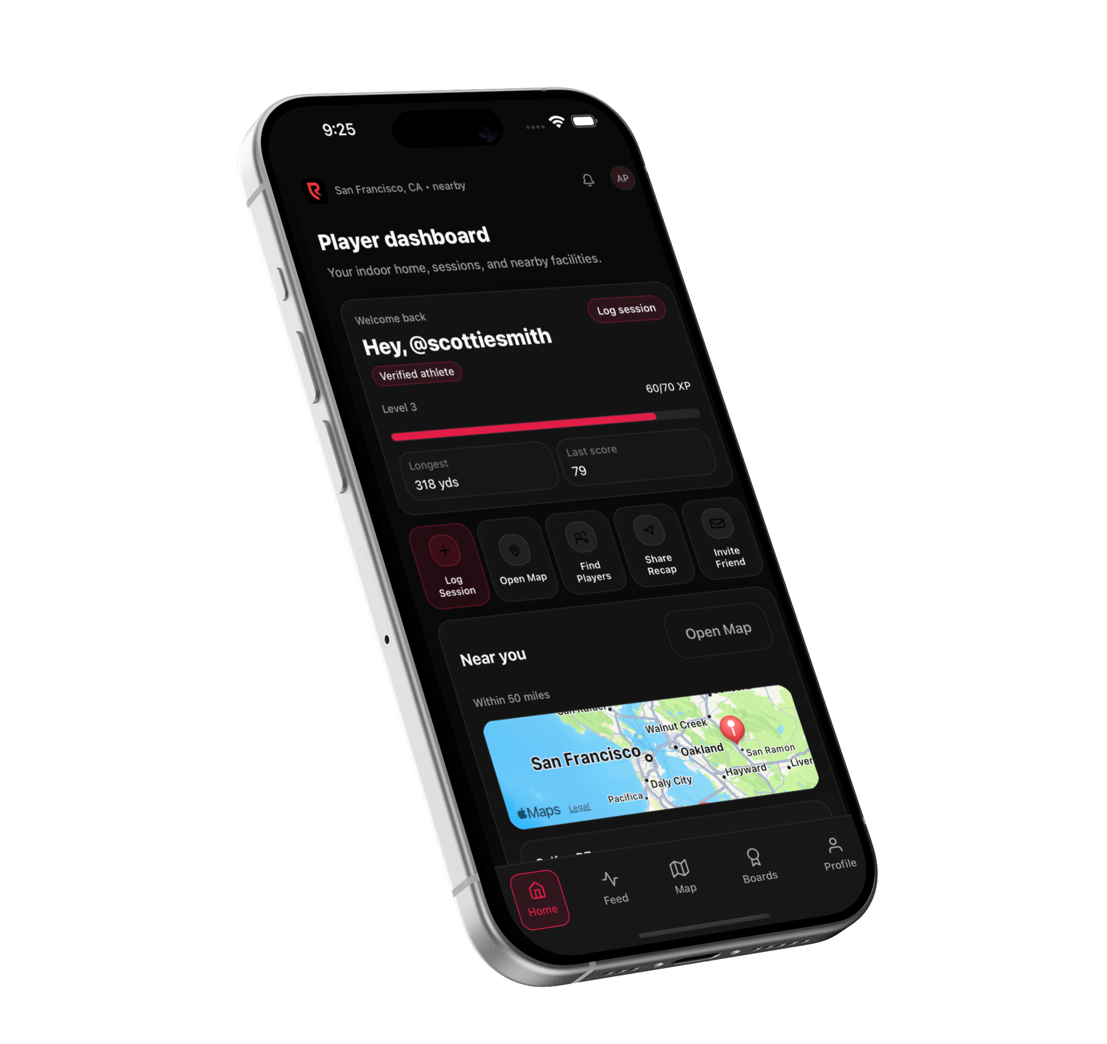 Redswing app dashboard